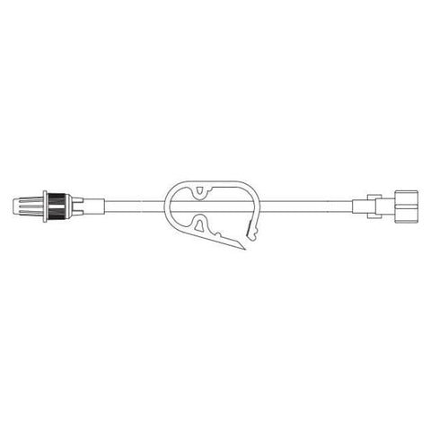 Baxter Healthcare Set IV Catheter Extension Standard Bore With Pinch Clamp 50/Ca - 2N1206