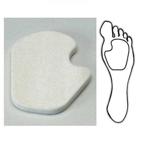Aetna Felt Corporation Pad Orthopedic Support Sesamoid Foam 1/4" Thick White 25/Pk - 29416