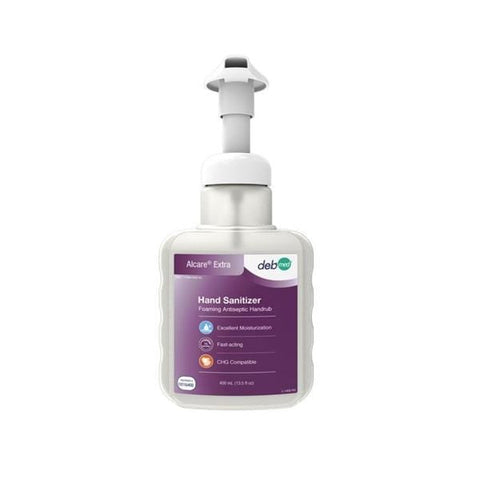 DebMed Sanitizer Hand Foam Alcare Extra f/ TouchFree Dspnsr Ethyl 400 mL Pmp Btl 6/Ca - 10156400