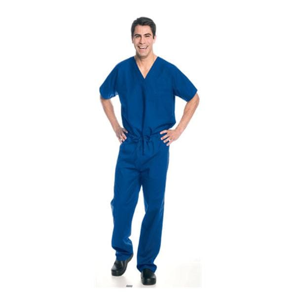 Landau Uniforms Inc. Shirt Scrub 7502 Unisex Large Royal Blue Each 7