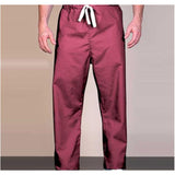 Fashion Seal Pant Scrub 55% Cotton / 45% Polyester Unisex Cranberry Lg Reversible 1 Pocket Each - 889-L