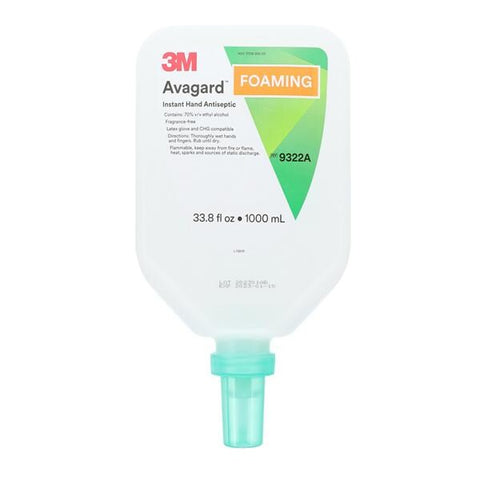 3M Medical Products Sanitizer Hand Foam 3M™ Avagard 70% Ethyl Alc v/v 33.8 oz Dspnsr Btl FrgrncFr Each, 5 Each/CA - 9322A