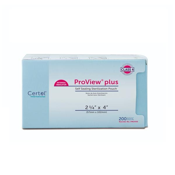 Certol International Pouch Sterilization Proview 2.25 in x 4 in Blue