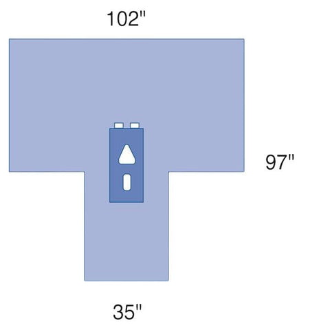 Medline Industries Inc -Proxima 12x97x35" Sterile Laparoscopy Drape 7-1/2x8-1/2x8-1/2" Abdominal, 3x7" Fenestrated DYNJP9101