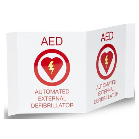 Zoll Medical 3D Wall Sign New For AED 6x7" Each - 8000-0868