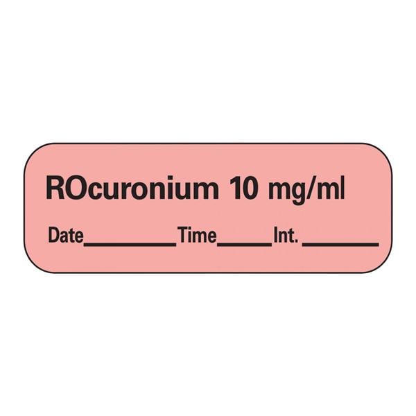 Precision Dynamics Corp. Anesthesia Label DTI Rocuronium 10 mg/mL Fluo ...