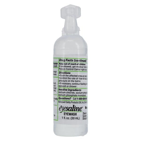Honeywell Safety Products USA Eyesaline/Personal Eye Wash Bottle Eye Wash Solution 1oz Squeeze Bottle Each - 3PVT3