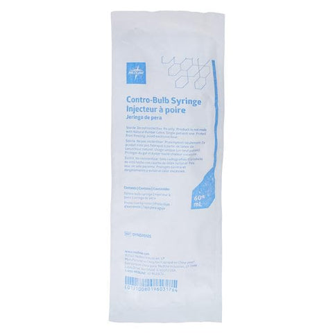 Medline Industries Inc -Polymer Irrigation Bulb Syringe 60cc Light Blue DYND20125
