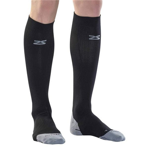 Zensah Tech+ Compression Socks Knee High Large Men Black - 8532-100-05