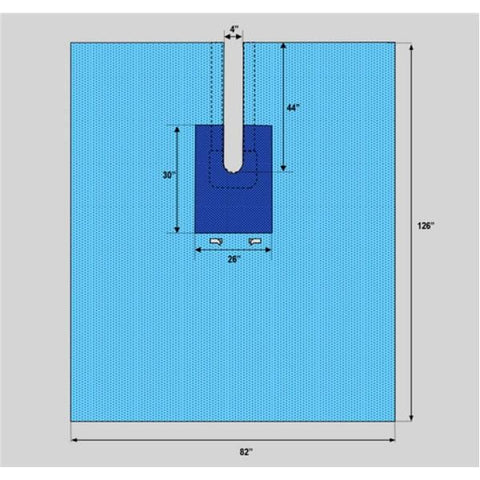 Welmed Inc -82x126" Sterile Surgical Drape Fenestrated 1222-1925
