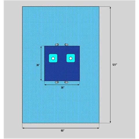 Welmed Inc -9x121" Sterile Bilateral Limb Drape 2-2" Fenestrated 1222-8450