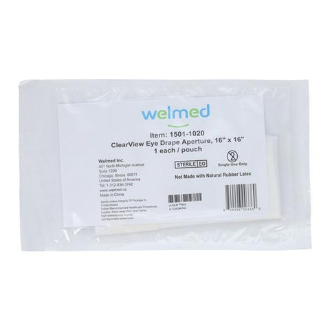 Welmed Inc -Clearview 16x16" Sterile Surgical Drape Fenestrated, 40 EA/CA 1501-1020