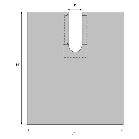 Welmed Inc Clearview 47x51" Non-Sterile Surgical Drape Fenestrated - 1500-1015