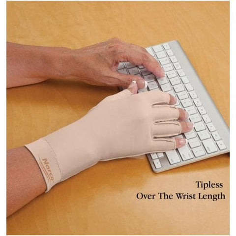 Northcoast Medical, Inc -Norco Therapeutic/Compression Glove Over the Wrist Tipless Finger Left Medium Beige NC53224