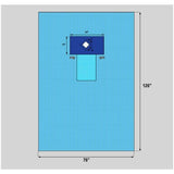 Welmed Inc -76x126" Sterile Surgical Drape 5x5" Diamond Fenestrated 1222-2140