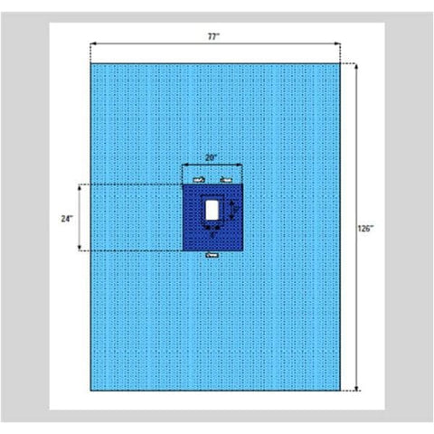 Welmed Inc -77x126" Sterile Laparotomy Drape Fenestrated 1222-2125