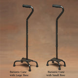 North Coast Adjustable Bariatric Quad Canes ( Handle Type - Offset ) ( Color - Black ) ( Weight Capacity - up to 500 lbs. (317kg)