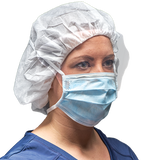DEROYAL FACE MASK WITH SPLASH SHIELDZ™ PROCEDURE MASK WITH EAR LOOPS AND ULTRACLEAR™ SHIELDZ™ (PACKAGING - CR) (QUANTITY - 100/CS)