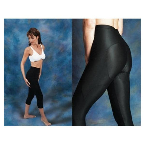 ES Medical  Compression Legging Capri Length XL Women Black- PO5CXL