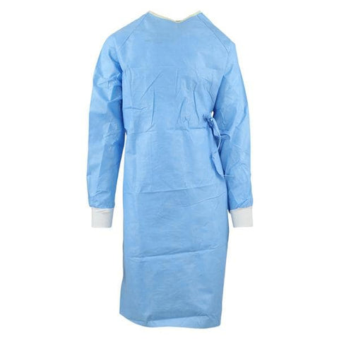 O & M Halyard Ultra Non Reinforced Surgical Gown SMS 2X Large Blue/Yellow Neckband 28/CA  -  95131