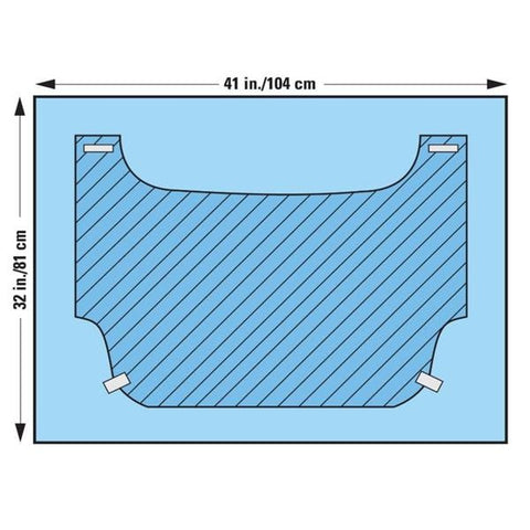 O & M Halyard -41x32" Sterile EENT Drape Fenestrated 89438