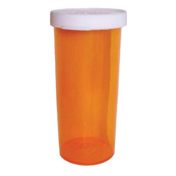 Clarke Container Division Medicine Vial Plastic 20 Dram Amber Reusable ...