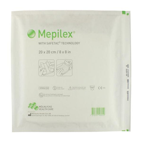 Molnlycke Health Care Mepilex Foam Dressing 8x8" Non-Adherent Self-Adhesive Absorbent, 4 BX/CA - 294499