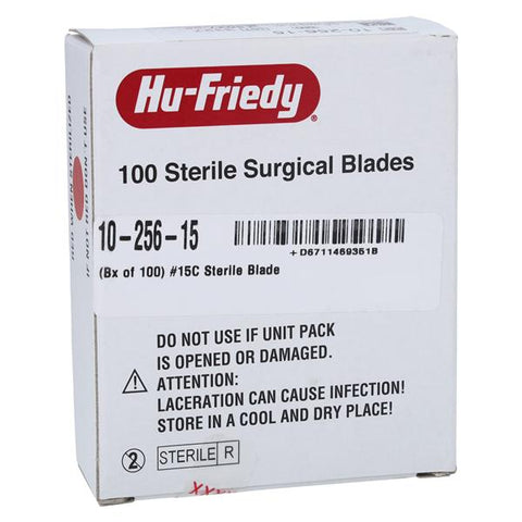 Hu-Friedy Blade Surgical #15 Sterile 100/Bx  - 10-256-15