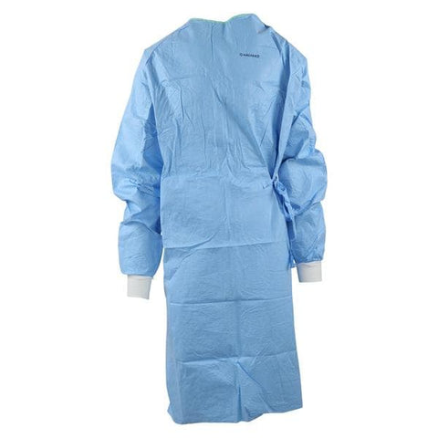 O & M Halyard Aero Blue Surgical Gown AAMI Level 3 Poly X Large Blue Ea, 30 EA/CA - 41734