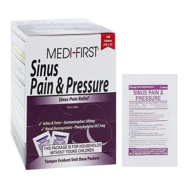 Medique Products Medi-First Sinus Pressure Oral Tablets 500/5mg 50x2/B ...