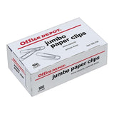Office Depot Business Services Office Depot Brand Paper Clips Jumbo Silver 100/Box 100/Box - 429175