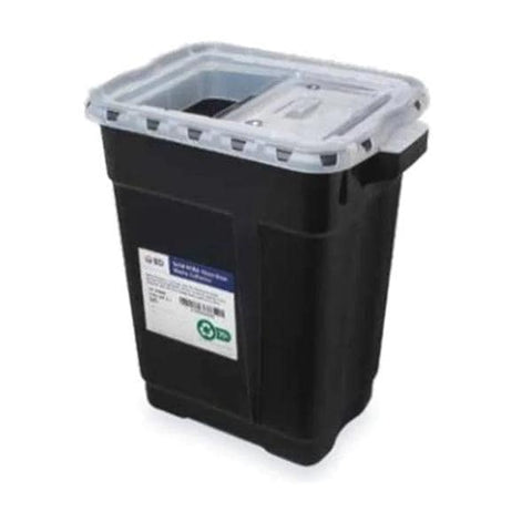 Becton-Dickinson -RCRA Sharps Container 9gal Black 18.5x17.75x11.75