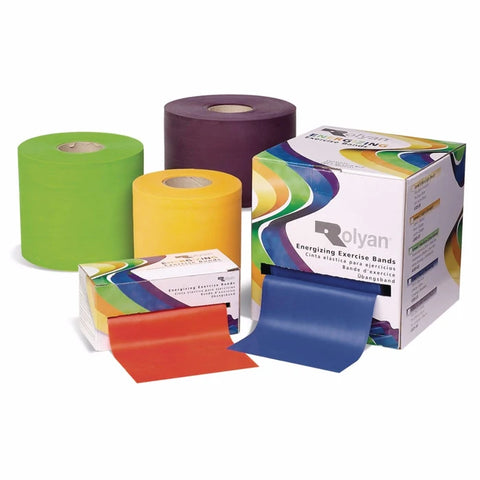 Rolyan Energizing Exercise Bands - Resistance Bands - Exercise Rolls (Packaging - Each)
