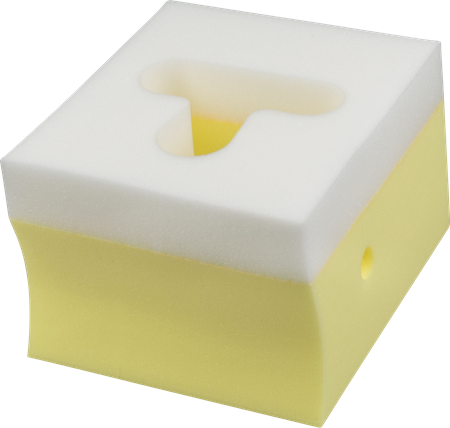 DEROYAL SOFT HEAD POSITIONER WITH TRACH HOLE NON-COMPRESSED (DIMENSIONS - 10¾” x 9½” x 7”) (PACKAGING - 12/CASE)