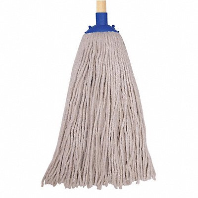 Cotton String Wet Mop Head and Handle Screw On Beige 48 Handle Length