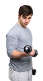 CanDo vinyl coated dumbbell - 8 lb - Black, pair - FE-10-0557-2