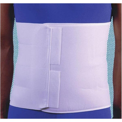 Frank Stubbs Co Inc Binder Compression Deluxe Adult Abdominal Elastic 4Pnl White Size 12" Small Each - 1084S