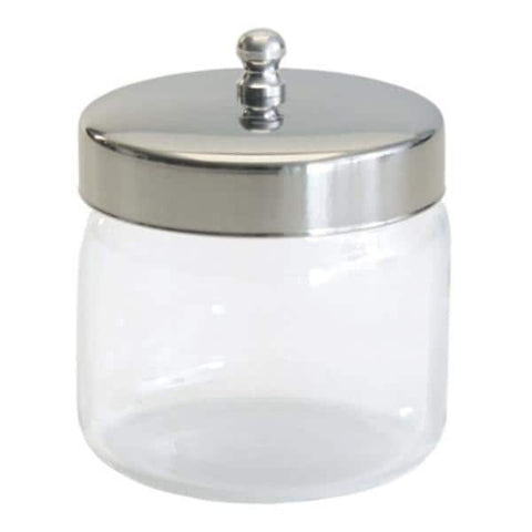 Graham Jar Dressing 6x6" Clear Glass With Stainless Steel Cover 6/Ca - Field/Everest &Jennings - 3463