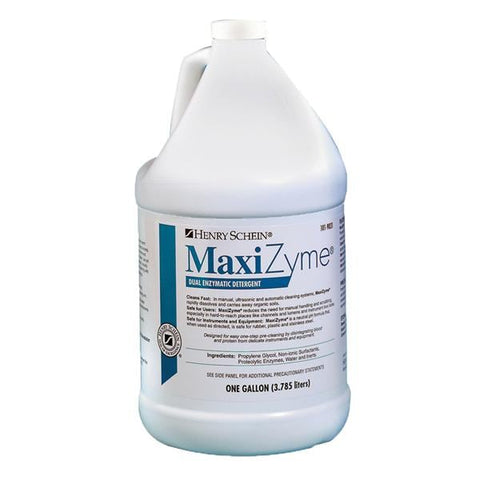 Henry Schein Inc. Detergent Instrument Reprocessing Liquid MaxiZyme Bottle 1 Gallon Breeze 1 Gal, 4 Each/CA - 40452