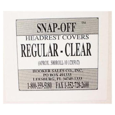 Hooker Sales Co Cover Headrest Regular 9.5 in x 10.5 in Clear Plastic 500/Rl, 12 BX/CA - 1072981