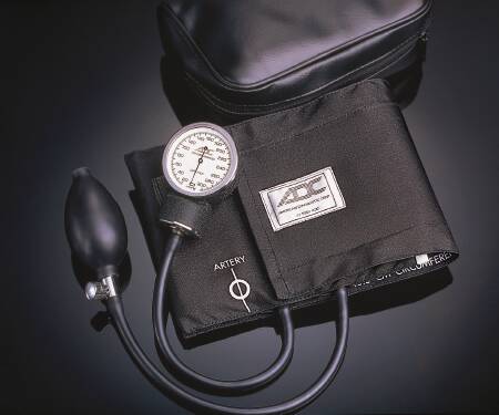 ADC American Diagnostic Corp Diagnostix 760 Series Aneroid Sphygmomanometer Pocket Style Hand Held 2-Tube Large Adult Size Arm