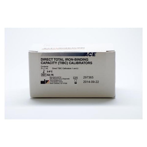 Alfa Wassermann,Inc. ACE Direct TIBC Calibrator For Analyzer 6x1mL Lyophilized 6/Kt - S2-76