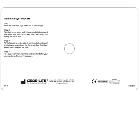 DOMINANT EYE TEST CARD