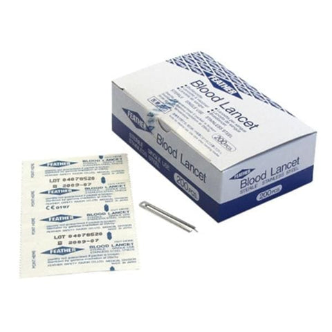 Graham Lancet Feather 1.5gx3.8mm Sterile Incision Device 200/Bx - Field/Everest &Jennings - 3554