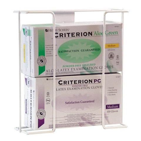 Henry Schein Inc. Glove Box Holder Wall Mounting Maxi-Dispenz Steel Wire 2 White Horizontal Each - BHDH00440S