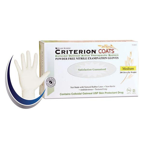 Henry Schein Inc. Gloves Exam Criterion Coats Powder-Free Nitrile Latex-Free Medium 200/Bx, 10 BX/CA - 1126222