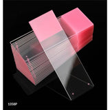 Globe Scientific Inc. Diamond Frosted Microscope Slide 3x1" Pink W/ +Chrg/90D Grounded Edg 72x20/Ca - 1358P