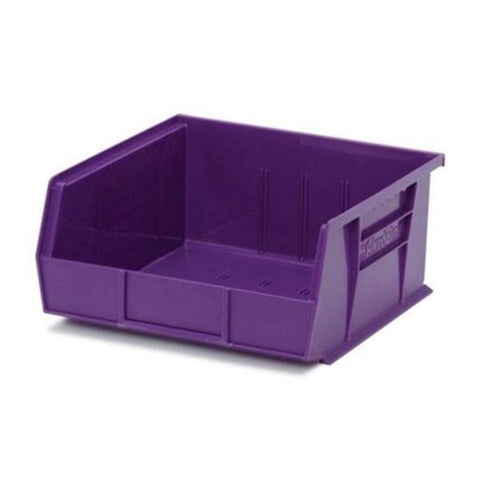 Marketlab Bin Organizer 11x10-7/8x5" Purple Heavy Duty Polymer With Label Slot Eachch - 6004-PL