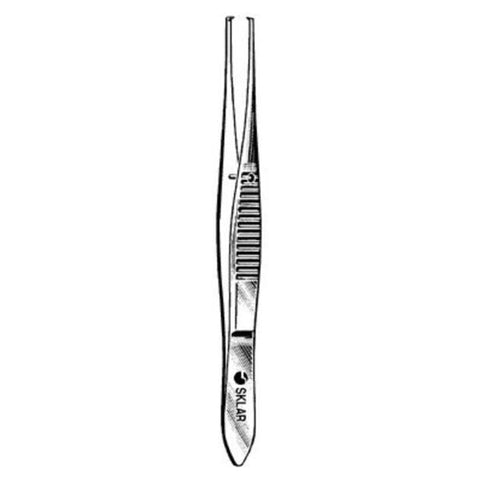 Sklar Instruments Forcep Tissue Iris 4" Straight 1x2 Teeth Stainless Steel Each - 66-3340