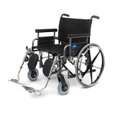 Medline Industries Inc Wheelchair Hemi Excel Shuttle Extra Wide 850lb Blk Elvt Lgrst Dsk Arms Adult Each - MDS809650